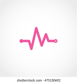 pulse Icon Isolated on White Background
