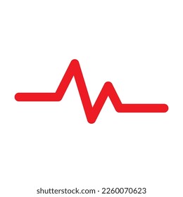 Pulse icon line isolated on white background. Black flat thin icon on modern outline style. Linear symbol and editable stroke. Simple and pixel perfect stroke vector illustration.