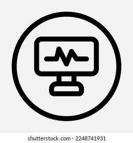 Pulse icon in line style, use for website mobile app presentation
