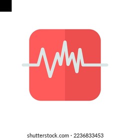 pulse icon logo flat style vector