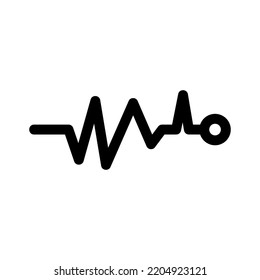 icono de pulso o logotipo símbolo de signo aislado ilustración vectorial - iconos vectoriales de estilo negro de alta calidad
