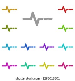 Pulse icon in multi color. Simple glyph, flat vector of Medicine icons for UI and UX, website or mobile application