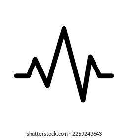 Pulse icon on white background. Medical Icons. Linear style sign for mobile concept and web design. Vector Illustration