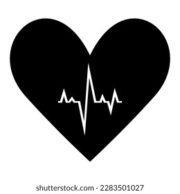 Pulse icon on a white background. Vector. Cardio . Vector