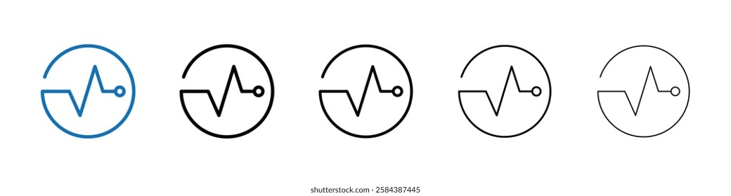 Pulse icon Outline vector logo for web ui