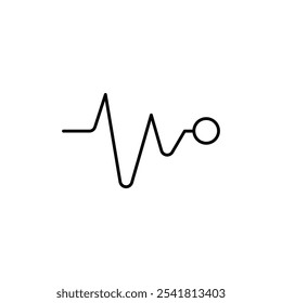 Pulse icon Outline vector for web ui
