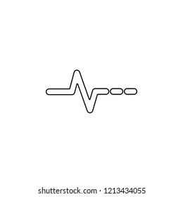 Pulse icon. Simple outline vector of medicine set for UI and UX, website or mobile application