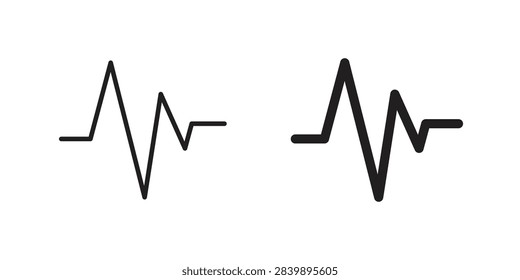 Pulse icon solid pictograms series