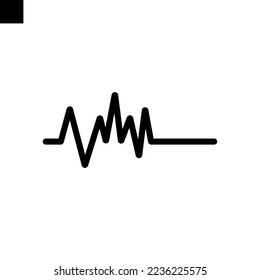 pulse icon solid style vector