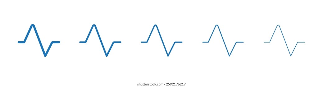 Pulse icon Symbol collection thin outline set