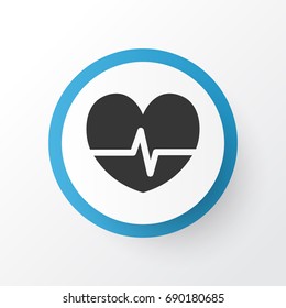 Pulse Icon Symbol. Premium Quality Isolated Rhythm Element In Trendy Style.