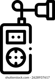 pulse icon. Thin Linear Style Design Isolated On White Background