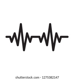 pulse icon in trendy flat design 
