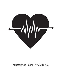 pulse icon in trendy flat design 