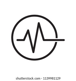 Pulse icon vector
