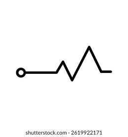 pulse icon vector color editable on white background