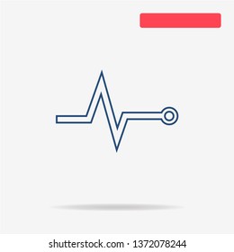 Pulse icon. Vector concept illustration for design.