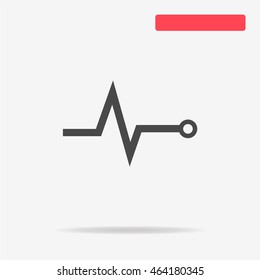 Pulse icon. Vector concept illustration for design.