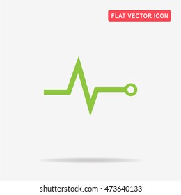 Pulse icon. Vector concept illustration for design.