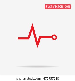 Pulse icon. Vector concept illustration for design.