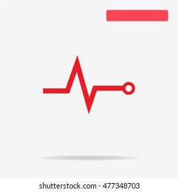 Pulse icon. Vector concept illustration for design.