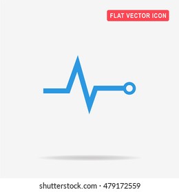 Pulse icon. Vector concept illustration for design.