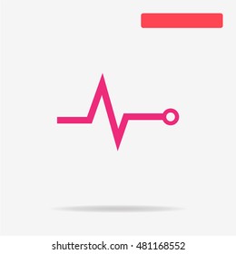 Pulse icon. Vector concept illustration for design.