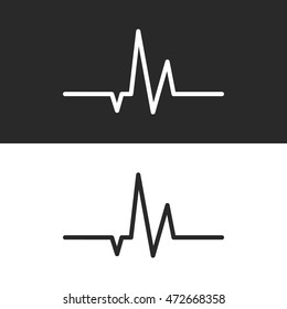 Pulse, icon. Vector illustration