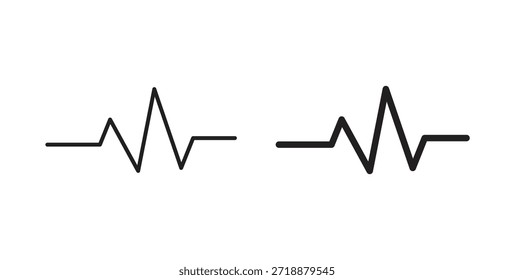 Ícones de pulso definidos isolados na ilustração de vetor plano de fundo branco.