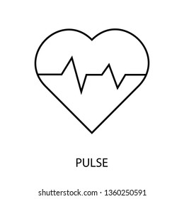 pulse icon,symbol and vector,Can be used for web, print and mobile