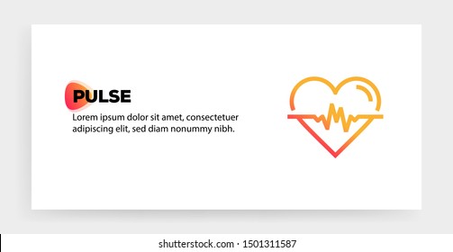 PULSE AND ILLUSTRATION ICON CONCEPT