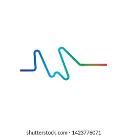 pulse ilustration logo vector icon template
