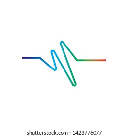 pulse ilustration logo vector icon template