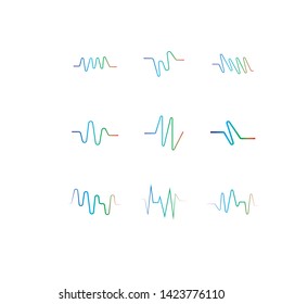 pulse ilustration logo vector icon template