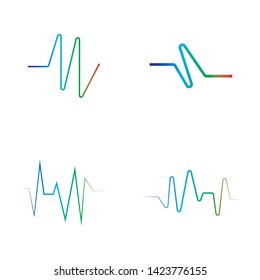 pulse ilustration logo vector icon template