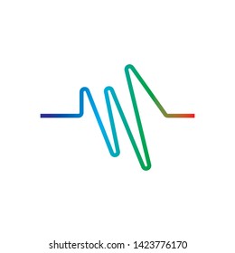 pulse ilustration logo vector icon template