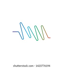 pulse ilustration logo vector icon template