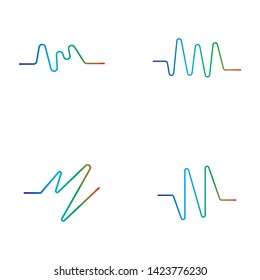 pulse ilustration logo vector icon template