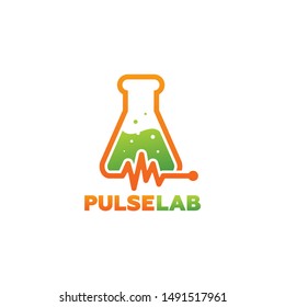 Pulse Lab Logo Template Design Vector, Emblem, Design Concept, Creative Symbol, Icon