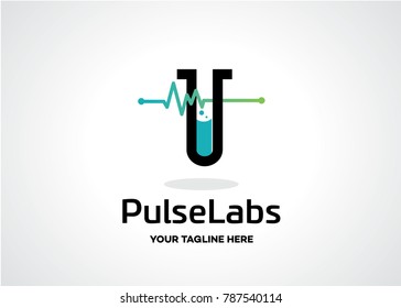 Pulse Labs Logo Template Design Vector, Emblem, Design Concept, Creative Symbol, Icon