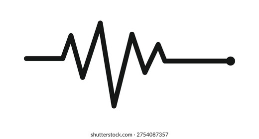 Pulse Line Graph Signal Resembling ECG Heartbeat for Biomedical Recording and Health