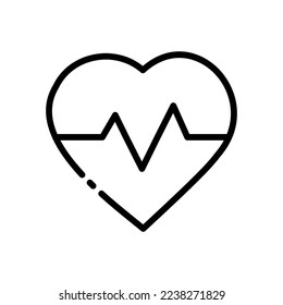 Icono de línea de impulso. Enfermedad, inmunidad, termómetro, médico, paciente, prescripción, tratamiento, recomendaciones, consejo. Concepto de salud. Icono de línea negra del vector sobre fondo blanco