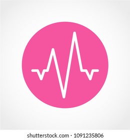 Pulse line Icon Isolated on White Background