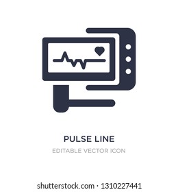 pulse line icon on white background. Simple element illustration from Medical concept. pulse line icon symbol design.