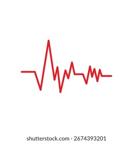Pulse line illustration logo icon