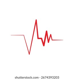 Ícone de logotipo de ilustração de linha de pulso
