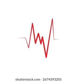 Ícone de logotipo de ilustração de linha de pulso