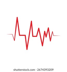 Pulse line illustration logo icon