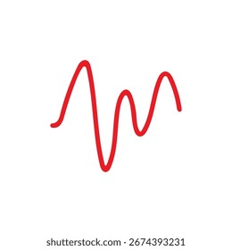 Ícone de logotipo de ilustração de linha de pulso