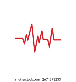 Ícone de logotipo de ilustração de linha de pulso